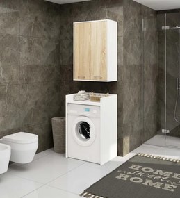 Kúpeľňová skrinka FIN H934 W64 2D biela / dub sonoma