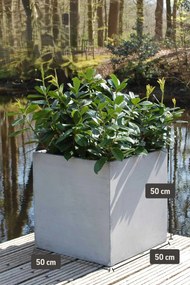 Kvetináč BLOCK, sklolaminát, 50x50x50 cm, betón design