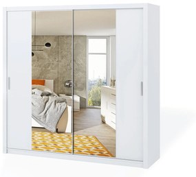 Šatníková skriňa Bonaparte SZ220 (biela) (so zrkadlom). Akcia -20%. Vlastná spoľahlivá doprava až k Vám domov. 1051502