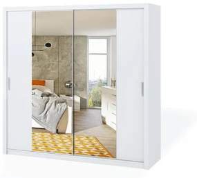 Šatníková skriňa Bonaparte SZ220 (biela) (so zrkadlom). Akcia -20%. Vlastná spoľahlivá doprava až k Vám domov. 1051502