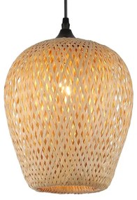 Luster na lanku ALMA 1xE27/60W/230V pr. 23 cm bambus