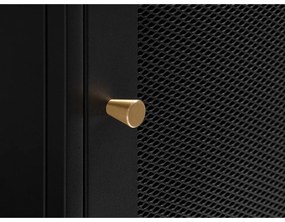 Čierna kovová knižnica 80x138 cm Malibu - Unique Furniture