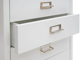 Zásuvková skrinka HWC-L49, kov 75x40x41cm 6 zásuviek - biela