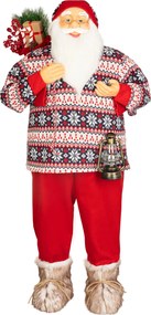 Dekorácia MagicHome Vianoce, Santa, so svetrom, 120 cm (120 cm)