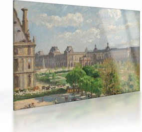 Sklenený obraz - Camille Pissarro, Place du Carrousel, Paris, reprodukcia (70x50 cm)