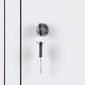 Kovová šatníková skrinka S2, 2-dverová, 1800 x 600 x 500 mm, cylindrický zámok, modré dvere