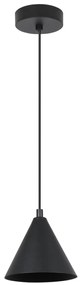 Závesné svietidlo Soho, 1x čierne kovové tienidlo, (fi 14cm)