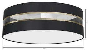 Stropné svietidlo ULTIMO 3xE27/60W/230V čierna