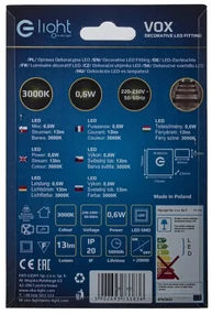 Schodiskové LED svietidlo Vox, 1x LED 0,6w, 3000k, s