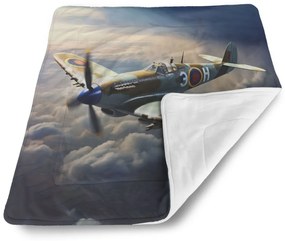Sablio Deka pre bábätko Stíhačka Spitfire - 80x100 cm