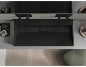 Mexen Ava, umývadlo na dosku z konglomerátu B/O 100 x 46 cm, čierna matná, 23011070