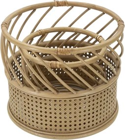 Sada 2 ks proutěných obalů na květináč Panama hnědá