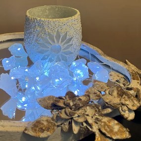 Mosaic LED lamp - svietnik polodrahokam Crystal KEG WINTER