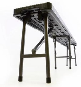 Garthen 39509 Záhradný set lavice a stôl v ratanovej optike - čierna