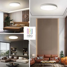 Immax NEO 07315L-LED Stmievateľné stropné svietidlo SEMPLICI 96W/230V priemer 80 cm Wi-Fi Tuya biela + diaľkový ovládač