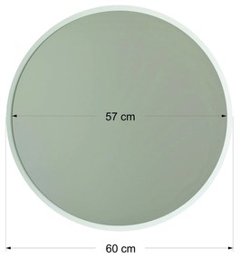 Kulaté nástěnné zrcadlo Ayna 60 cm bílé