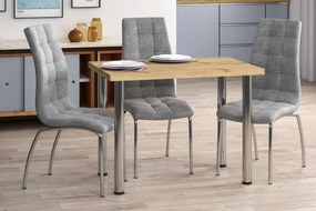 Vintino Jedálenský stôl LUNARO 101 × 67 cm – dub artisan / chróm
