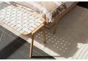 Posteľ z masívneho dubového dreva s bielym čelom Gazzda Fawn, 140 x 200 cm