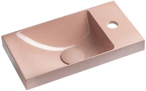 Sapho Sapho, AGOS betónové umývadlo 40x22cm, ľavé/pravé, ružová lesklá, AS40021