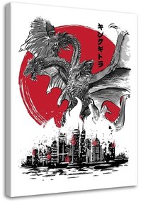 Gario Obraz na plátne Godzilla, film King Ghidorah - Dr.Monekers Rozmery: 40 x 60 cm
