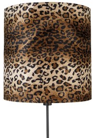 Stojacia lampa čierna tienidlo leopardí vzor 40 cm - Parte