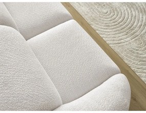 Biela pohovka z textílie bouclé 230 cm Tina – Bobochic Paris