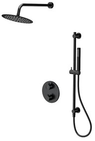 Cersanit S952-033 - Sprchová sada s termostat. podomietkovou batériou ZEN čierna