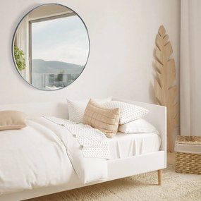 Nástenné zrkadlo Elsie XL 323832 - 80x80 cm - Strieborná