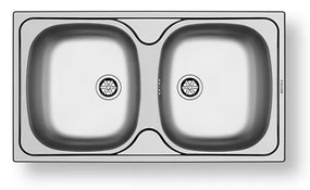 Pyramis 100125101 - Kuchynský drez E78 78x43,5 cm satin