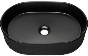 Závěsná skříňka Nova Oak s deskou a umyvadlem 80 cm dub coast evoke/černá