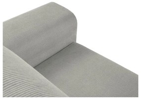 Svetlosivá menčestrová rozkladacia/s úložným priestorom rohová pohovka (ľavý roh/s leňoškou) Kyoto – Cosmopolitan Design