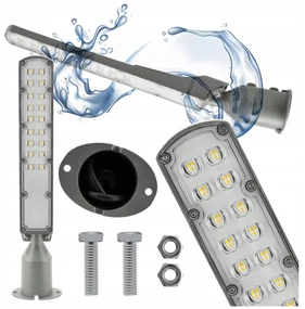 Germina LED pouličná lampa / lampáš HERMETIC 50W sivá 5000lm 5000K