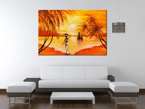 Gario Ručne maľovaný obraz Pokojná chvíľa Rozmery: 120 x 80 cm