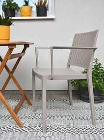 Plastové kreslo s podrúčkami HELSINKY (rôzne farby) olivová