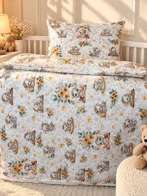 INTERMEDIC SK Detské bavlnené obliečky Veselé prasiatka 90x130 + 45x65 cm, 100 % bavlna, zips