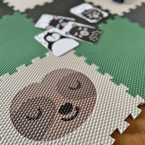 Penová podlaha na zem do detskej izby LEŇOCHOD A DÚHA 9 dielov