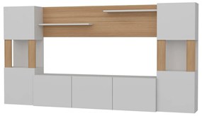 Obývacia stena Lore teak/biela