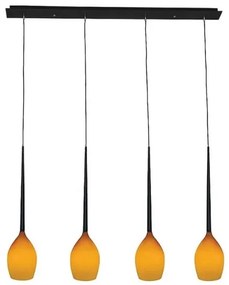 Azzardo - Náhradné sklo k lustru IZZA - žltá pr. 13 cm