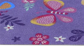 Koberce Breno Metrážny koberec PAPILLON 17, šíře role 400 cm, fialová, viacfarebná