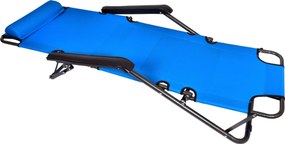 Záhradné skladacie ležadlo LEON - modré