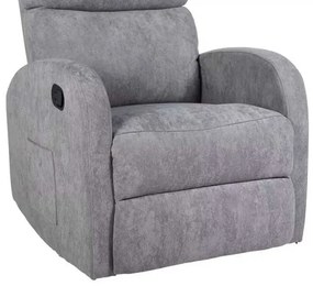 LuxuryForm DESIGN Televízne kreslo BRUNO otočné s polohovaním - šedé