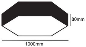LED Stropné svietidlo LED/100W/230V 4000K pr. 100 cm