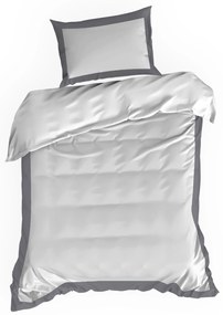 SATÉNOVÉ OBLIEČKY LAURA 160X200 CM, 2 KS 70X80 CM BIELE