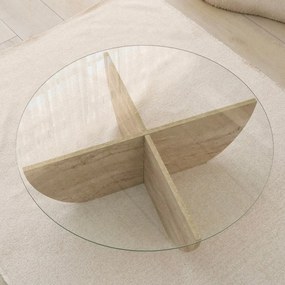Konferenčný stolík Lily Travertine