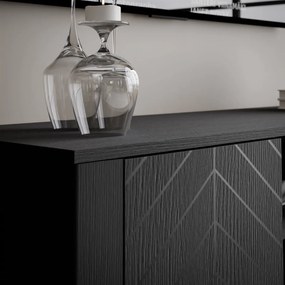 TV STOLÍK SALOME ČIERNY 135 cm