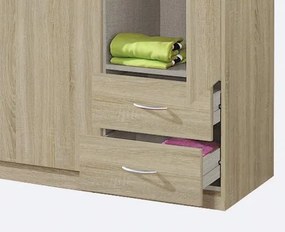 Šatníková skriňa Case, 91 cm, dub sonoma