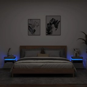 Nočné stolíky s LED svetlami 2 ks betónovo sivé 40x39x48,5 cm 836791