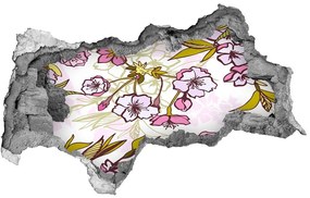 Nálepka 3D diera na stenu Čerešňové kvety nd-b-63762757