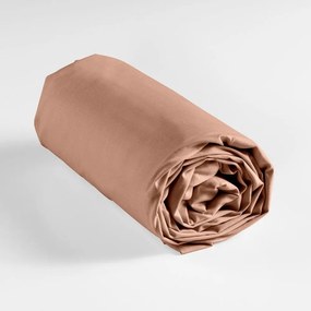 Napínacia bavlnená plachta v lososovej farbe 160x200 cm Lina – douceur d'intérieur