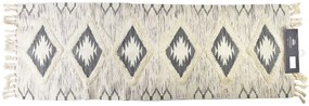 Dekorativní koberec BOHO 180x60 cm šedý/béžový